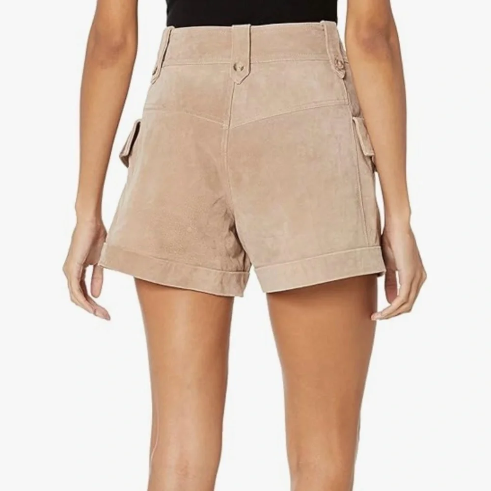 BLANK NYC‎ Leather Flap Pocket Womens Shorts Size 30 Color Bare It All NEW